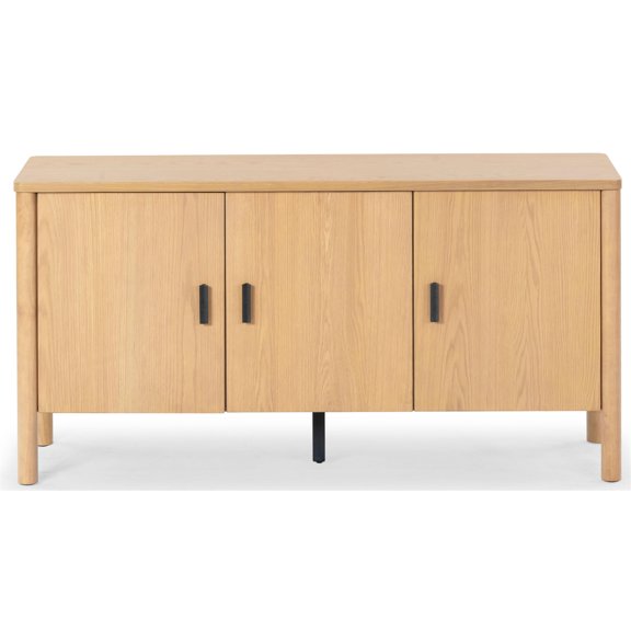 Safavieh Jaylessa Solid Wood 3 Door Sideboard in Natural