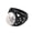 Black, variant on Men's Stainless Steel Vintage Personalized Trend Simulation White Turquoise Ring Black Size 9