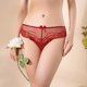 thumbnail image 4 of Gibobby Panty Microfibra con Encaje Calzoncillos mujer Bragas cintura Bragas encaje malla sexy transpirable para niñas（Rojo， L), 4 of 5