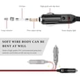 thumbnail image 4 of 2PCS Cigarette Lighter Male Plug with Leads, 12V 15A Car Cigar Plug Adapter DC Battery Charger Kit with LED Light, Heavy Duty 16 AWG Fused Replacement Socket Cord for Vehicles, 4 of 6
