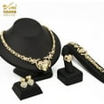 thumbnail image 3 of Nigerian Fashion Jewelry for Women - Necklace, Earrings, Bracelet and Ring Set in Gold or Silver, 3 of 26