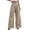 Khaki, variant on XFLWAM Women's Wide Leg Palazzo Pants High Elastic Waist Casual Work Pants Flowy Dress Trousers with Pockets Black L