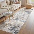 thumbnail image 2 of Toyoso 2x8 Washable Runner Rug Abstract Modern Blue Beige Low Pile Machine Washable Area Rug Non Slip For Kitchen Hallway Entryway Laundry Room Mudroom Home Decor, 2 of 9