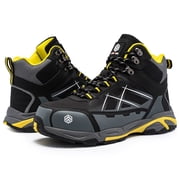 Larnmern Mens Steel Toe Slip Resistant Static Puncture Proof Work Boot