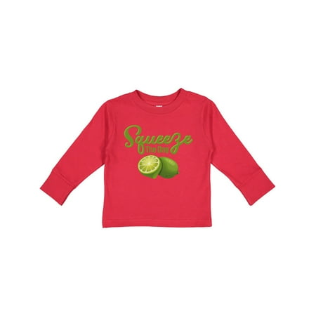 

Inktastic Lime Squeeze The Day Gift Toddler Boy or Toddler Girl Long Sleeve T-Shirt