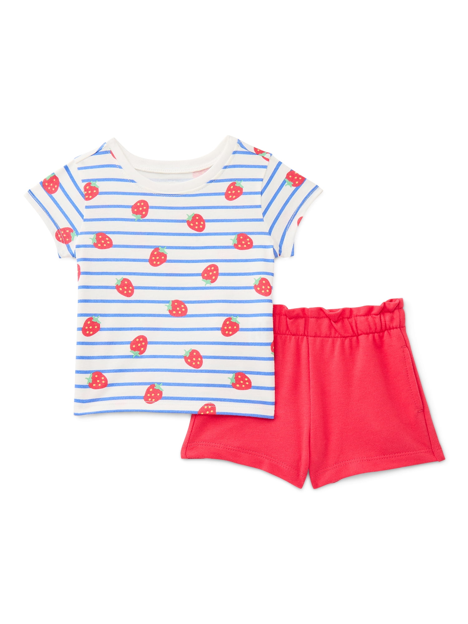 Wonder Nation Baby Girls Mix and Match Outfit Set, 8-Piece, Sizes 0M-24M