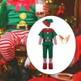 thumbnail image 2 of Disfraces de de Navidad, ropa de Cosplay, calcetines, cinturón, sombrero con orejas, traje de decoración, disfraz para festivales, carnaval, , 120 cm macho Yinane disfraz de elfo, 2 of 8