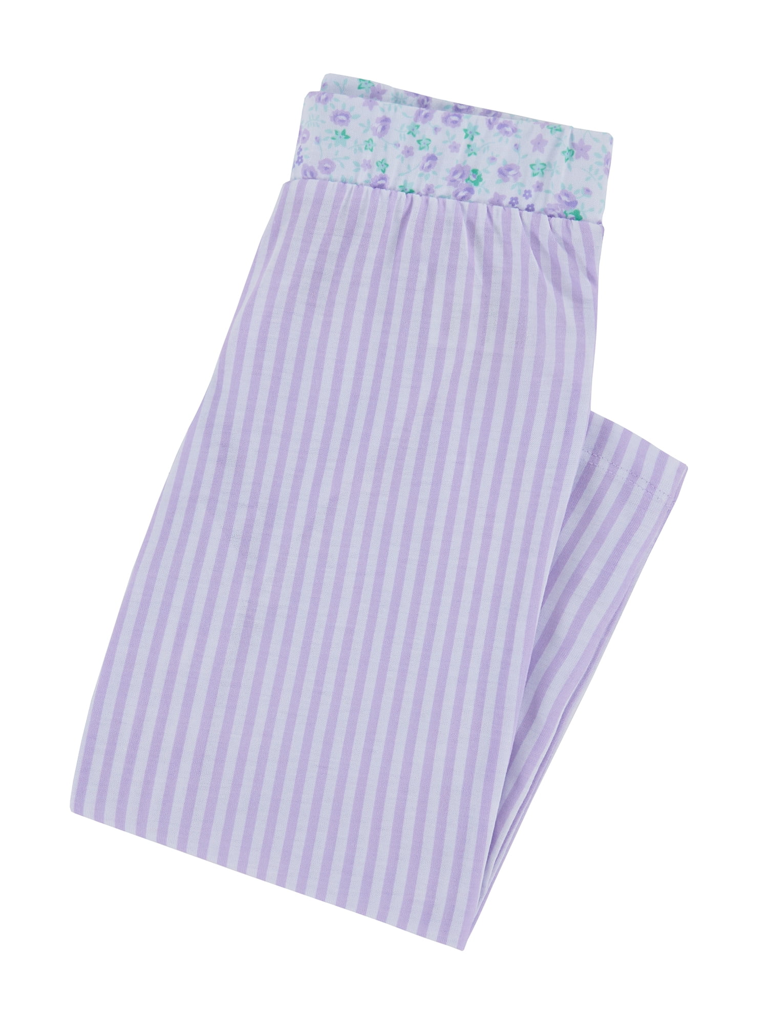 Wonder Nation Girls Tank, Short Sleeve Top, Sleep Shorts and Sleep Pant Pajama Set, 4-Piece, Sizes 4-18