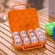 thumbnail image 5 of Caja contenedora de huevos de 12 rejillas, caja de almacenamiento portátil para huevos al aire libre con asa (naranja) Likrtyny Para estrenar, 5 of 9
