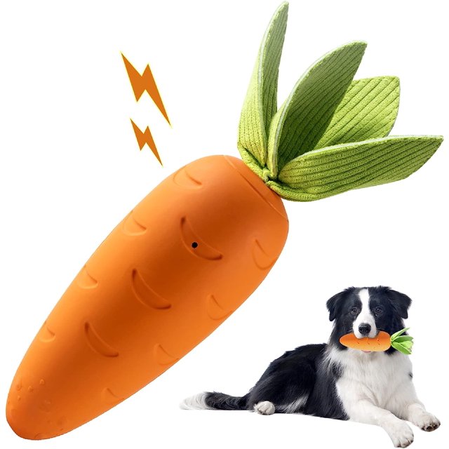 juguetes para masticar perros chirriantes de goma resistentes y duraderos para limpiar los dientes para cachorros perros medianos y grandes, sabor a leche ShuxiuWang 8390605957093