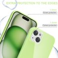 thumbnail image 3 of Funda para iPhone 15 Svanove 6.1" de TPU suave, verde claro, 3 of 7