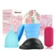 thumbnail image 2 of Copa menstrual de silicona para mujer, copa de limpieza plegable, disco menstrual, reutilizable, portátil, a prueba de fugas, color azul, talla S, 20 ml, 2 of 12