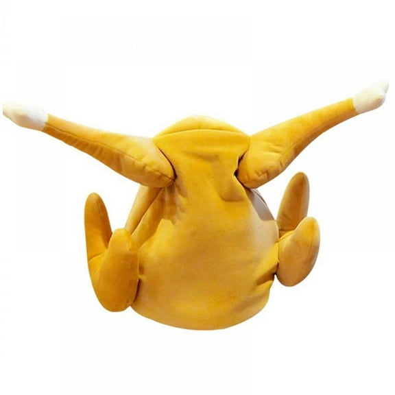 URMAGIC Christmas Turkey Hat Thanksgiving Plush Roasted Turkey Hat Dancing Electric Drum Cap Party Supplies (Non-Electric)