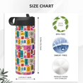 thumbnail image 4 of Sikiie Cute Doodles Print 18OZ Insulated Straw Cup, Portable Leak-proof Sports Water Bottle, Stainless Steel Water Cup Suitable for Home and Outdoor, 4 of 8