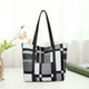 thumbnail image 4 of Bolso Tote de Gran Capacidad para Mujer – Bolso de Mano y Hombro de PVC con Diseño de Lattice, Tote Versátil para Trabajo y Uso Diario, 38x26x12cm, Azul Naranja Gris., 4 of 6