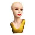 thumbnail image 4 of Female Mannequin Head Makeup 21.26inch Stable Base Hat Display Rack Necklace Gold, 4 of 9