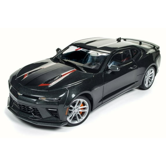2017 Chevy Camaro SS 50th Anniversary, Nightfall Gray - Auto World AW243 - 1/18 Scale Diecast Model Toy Car