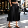 thumbnail image 2 of Aboser Women's Wide Leg Capri Pants Summer Casual Lounge Culottes Plus Size Flowy Capris Elastic High Waisted Cropped Trousers Loose Fits Travel Vacation Pants with Pockets, 2 of 6