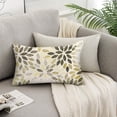 thumbnail image 3 of Dahlia Pillow Covers 12x20 Inch Set of 2 Summer Rust Geometric Flower Outdoor Decorative Throw Pillows Farmhouse Rust Yellow Pillow Case Linen Square Cushion Cover for Home Sofa Living Room, 3 of 6