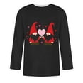 thumbnail image 4 of Jinhomg Mens 2025 Holiday Tees Novelty Funny Valentine's Day Gnome Print T-Shirts Lightweight Comfy Short Sleeve Crew Neck Tops Black L, 4 of 5