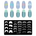 thumbnail image 1 of 1 Pcs Nail Art Templates Silicone Stamper Seal Printing Steel Plate Flower Geometry, 1 of 4