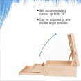 thumbnail image 3 of Wooden Easel Box, 2 Sliding Drawers Brush Paint Storing Extendable Height Art Pochade Box  for 24 Inch Canvas for Sketching, 3 of 7