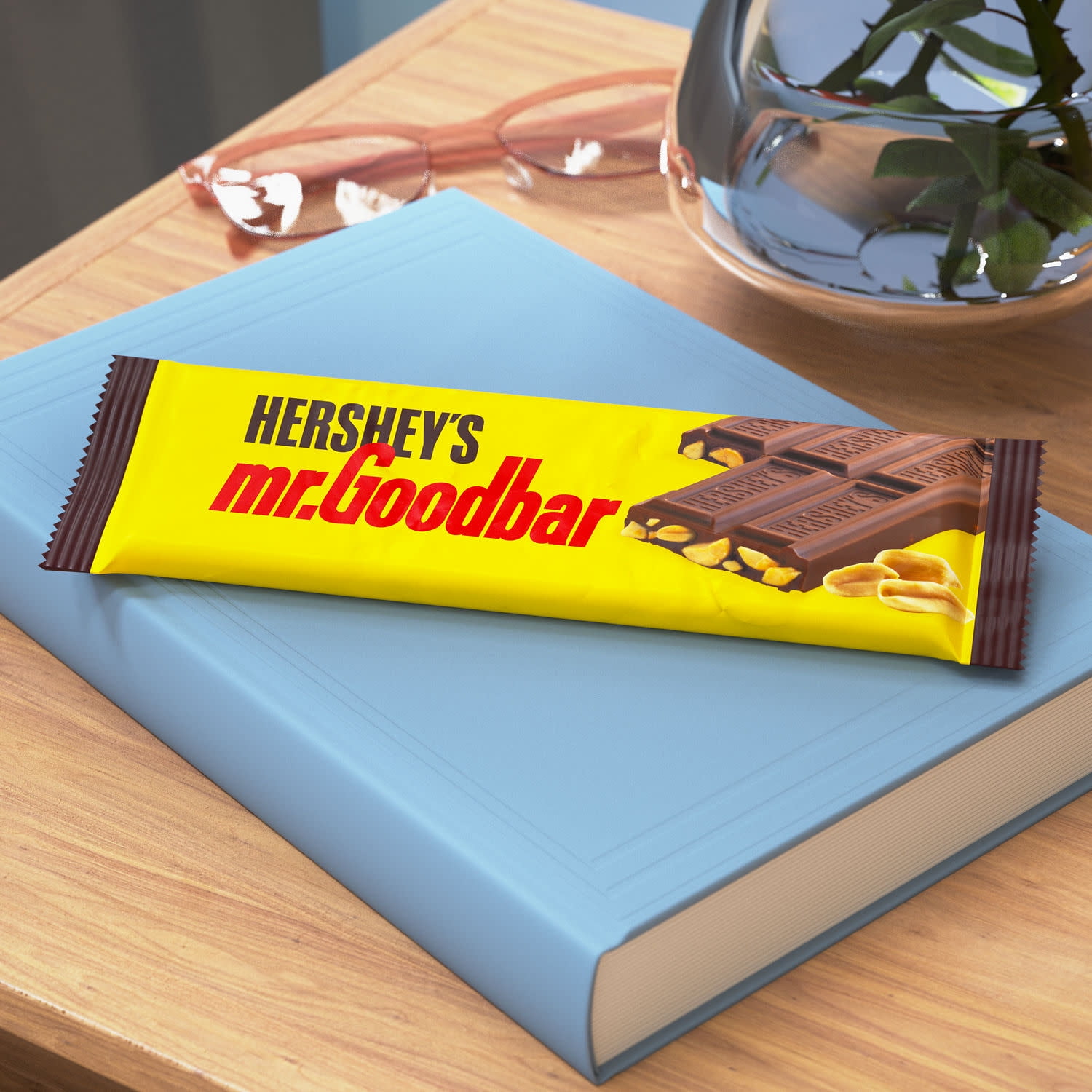 Hershey's Mr. Goodbar Chocolate with Peanuts King Size Candy, Bar 2.6 oz