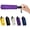 Auto Purple, variant on Mini Compact Travel Umbrella with Reflective Safety Stripes, Portable Folding Design with Case
