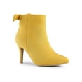 thumbnail image 1 of Unique Bargains Women's Pointed Toe Heel Side Ankle Stiletto Boots, 1 of 7