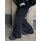thumbnail image 4 of Pantalones cargo para mujer, moda japonesa, holgados, largos, con bolsillos, lisos, para tiempo libre, ropa de calle, combinables, cintura alta, primavera 2023, 4 of 6