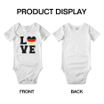 thumbnail image 3 of Love Germany Flag Heart Boy Girl Bodysuits (White, 18-24 Months), 3 of 5