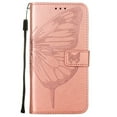 thumbnail image 2 of Dteck Samsung S21 Case, Butterfly Patterned Wallet Case, Magnetic Hand Strap Credit Card Holder Slots Synthetic Leather Kickstand Protective Cover For Samsung Galaxy S21, Rosegold, 2 of 11