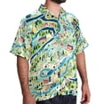 thumbnail image 2 of Atlas Men's Short Sleeve Shirts with Spread Collar Tops, Casual Printed Poplin Shirt, Button Down Short Summer Beach Shirts - Unisex, 2 of 6