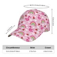 thumbnail image 2 of Rateoe Cute Flamingo Pattern Baseball Cap Outdoor Cap Mountain Dad Hat - Unstructured Soft Cotton Cap-Adjustable UV Protection Cap, 2 of 6