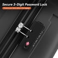 thumbnail image 3 of 3-Piece (20/24/28)" Suitcase Set Spinner Wheels ABS Lightweight Luggage Sets with TSA Lock, charcoal gray, 3 of 6