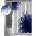 thumbnail image 3 of Shower Curtain Bathroom Set Blue Gradient Flower Waterproof Fabric Shower Curtains with Grommets&Hooks Abstract Bohemian Floral Privacy Bath Curtain for Bathtub 60x72in, 3 of 7