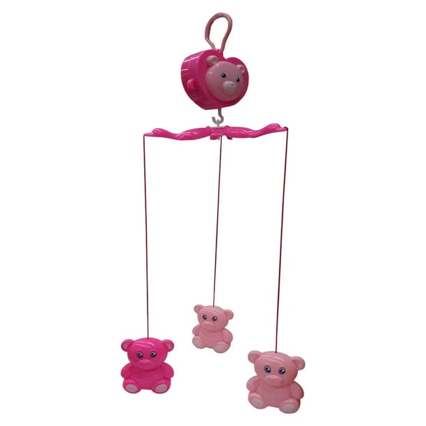 Movil para Cuna AEIOU Giratorio Musical Oso Rosa