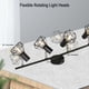 thumbnail image 2 of Lámpara de techo LED industrial retro con 4 focos giratorios en jaula de metal negra para cocina, pasillo, sala de estar y dormitorio, 2 of 5