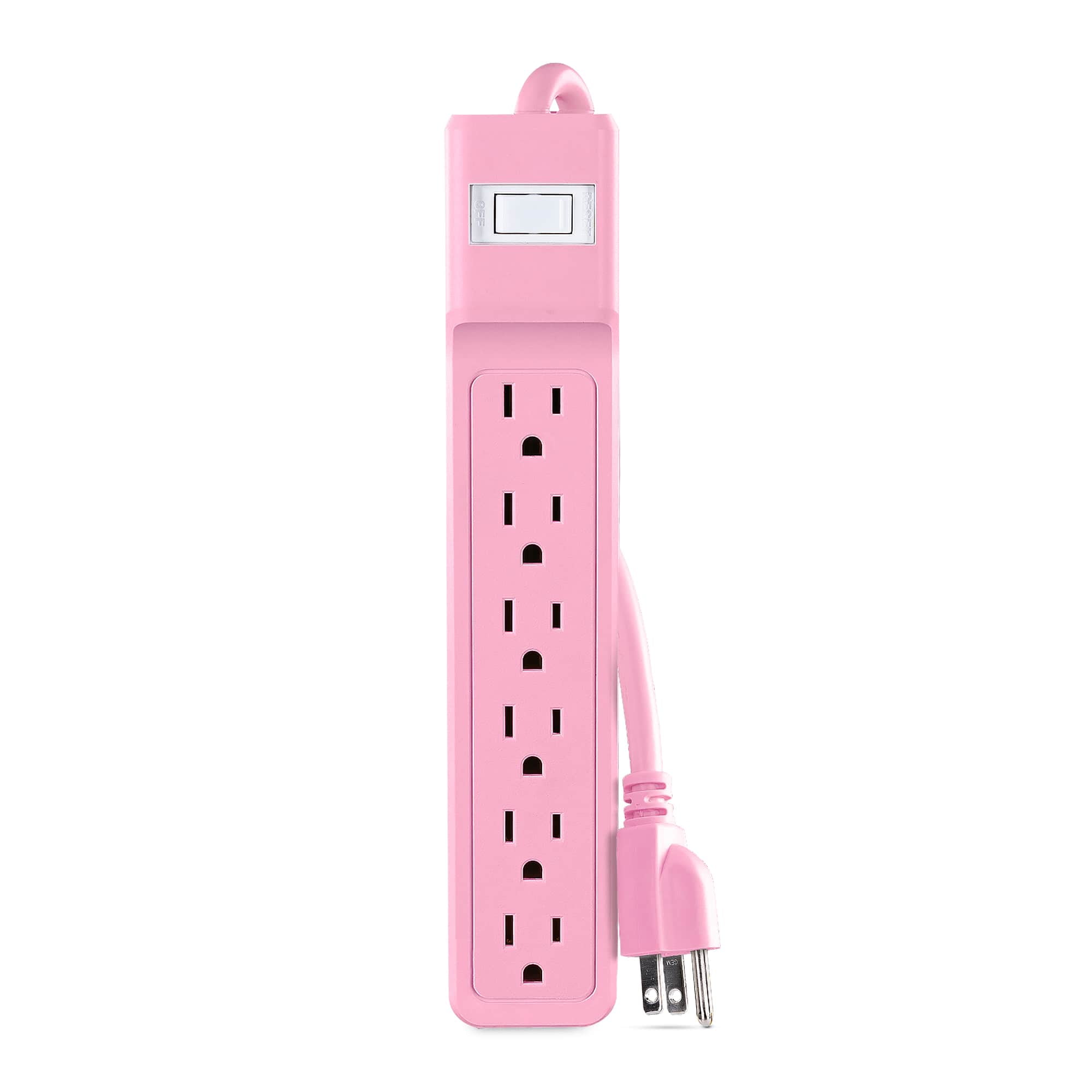 CyberPower 6 Outlet Surge Protector with 2 ft Cord, Pink