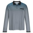 thumbnail image 4 of Nfhtoj Men's Polo Shirts Long Sleeve 2025 Casual Polo T-Shirts Color Block Slim Fit Golf Polo Shirt with Pocket Long Sleeve Polo Shirts for Men, 4 of 5
