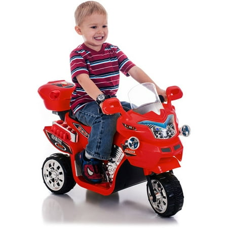 Ride on Toy, 3 Wheel Motorcycle for Kids, Battery Powered Ride On Toy by Lil' Rider - Ride on Toys for Boys and Girls, 2 - 5 Year Old - Red FX