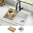 thumbnail image 2 of KRAUS Bellucci 28 Granite Composite WorkstationDrop-In Top MountSingle Bowl Kitchen Sink in White with Accessories, 2 of 17