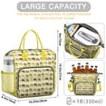 thumbnail image 2 of Floral Vintage Pattern Waterproof Lunch Tote - Large Insulated Cooler Bag with Tribal Print, Durable for Outdoor & Daily Use, 2 of 3
