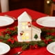 thumbnail image 4 of Casita de Cerámica Hueca, Adorno Navideño con Luz Led, Pequeño Regalo | Diseño de Copo de Nieve/Árbol de Navidad | Luz Amarilla Cálida | Funciona con Pila de Botón | Ideal para Un Sueño Reparador | E, 4 of 6