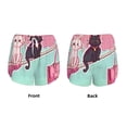 thumbnail image 3 of KLL Cats On Broomstick Pattern Shorts Women,Athletic Shorts High Waisted Running Shorts Pocket Sporty Short Gym Elastic Workout Shorts-Small, 3 of 7