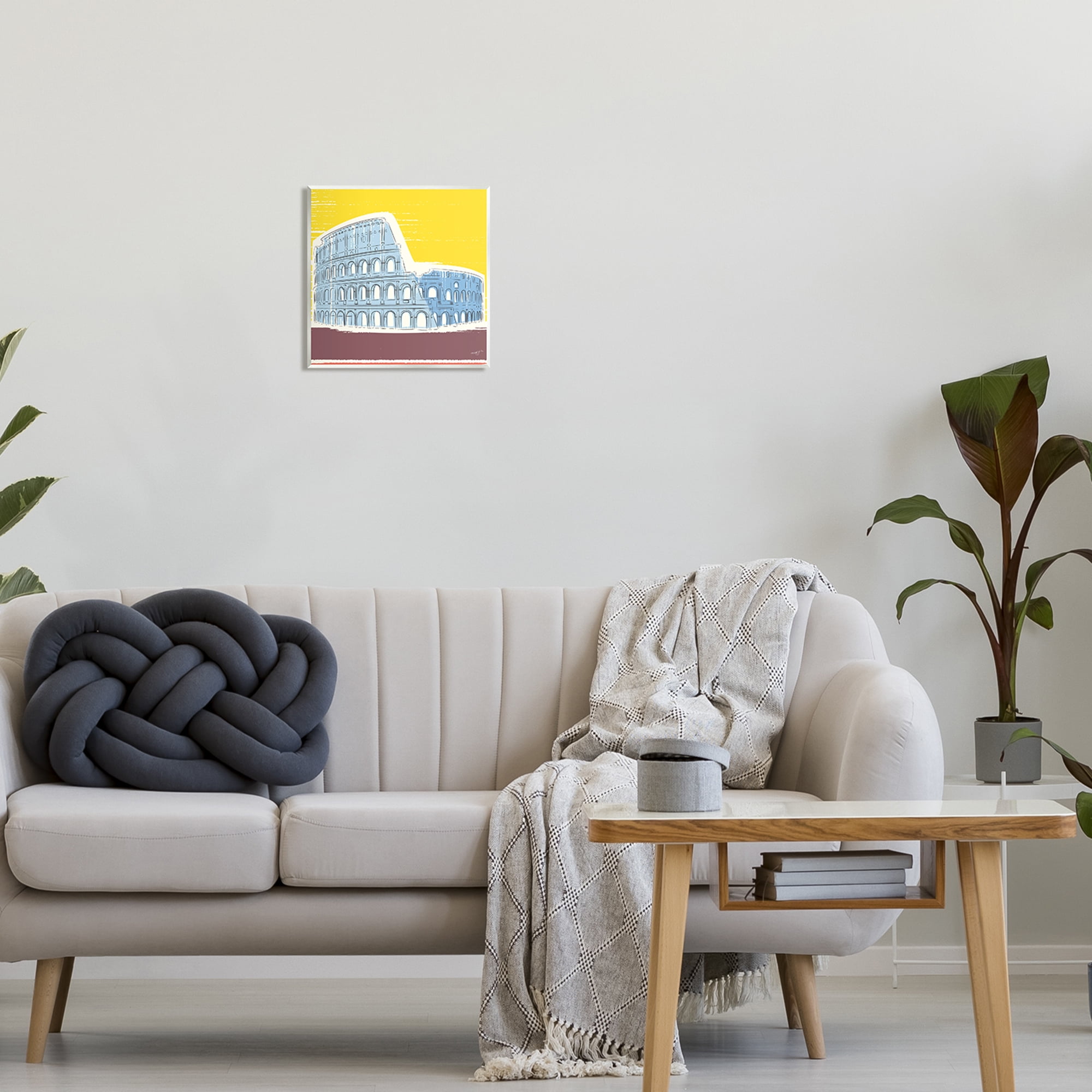 Stupell Industries Modern Colosseum Building Travel & Places Painting Unframed Art Print Wall Art, 12 x 12