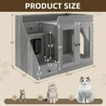 thumbnail image 4 of LUMAMIN Cat Litter Box Enclosure with Light, Hidden Litter Box Enclosure Furniture with 2 Drawers, Indoor Cat House Washroom End Table for Cats, Gray, 4 of 11