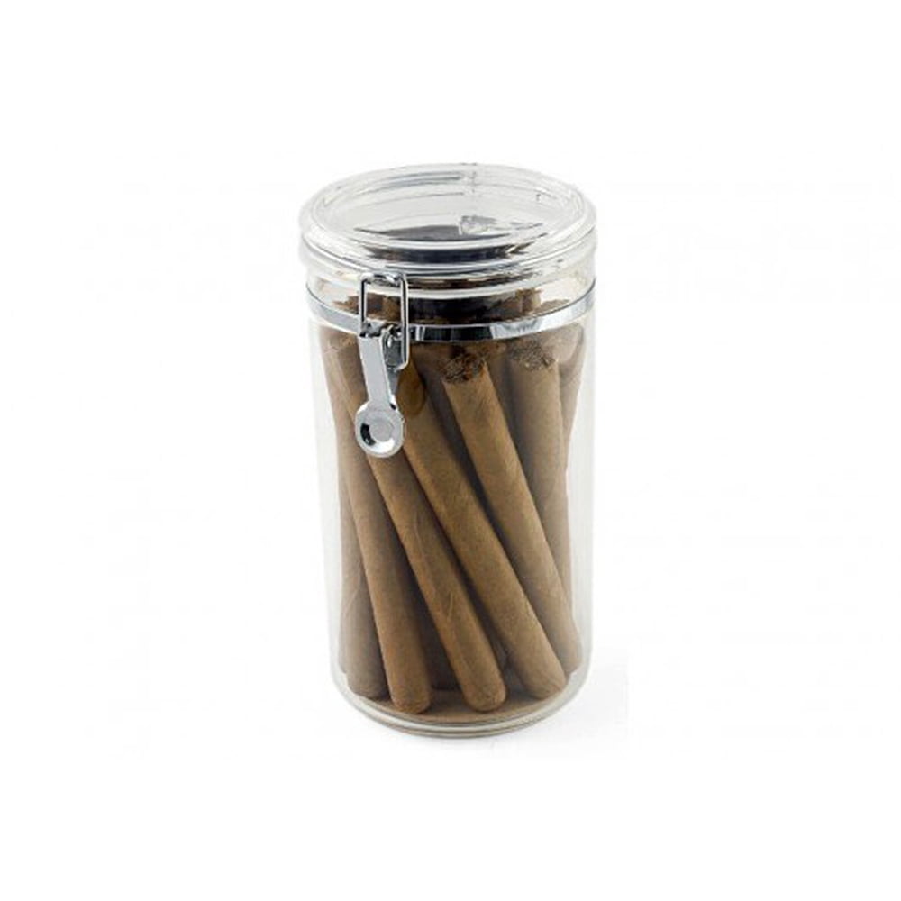 Acrylic Jar Cigar Humidor w/ Humidifier Capacity 25