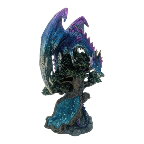 FC Design 10"H Blue Dragon on Tree Figurine Statue Sculpture Ornament Decoration Home/Room Decor and Unique Gift Ideas for Housewarming, Holidays and Birthdays