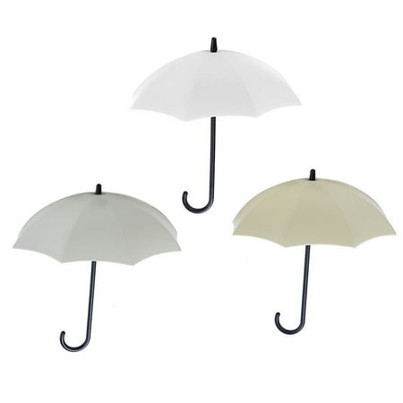 

Lomubue 3Pcs Wall Rack Umbrella Shape Eco-friendly ABS Key Holder Hanger for Closet
